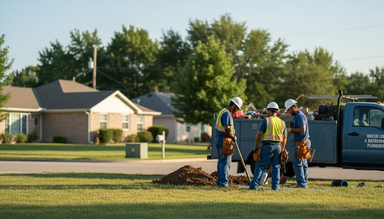 Residential water line and bathroom plumbing service in Elmont, NY